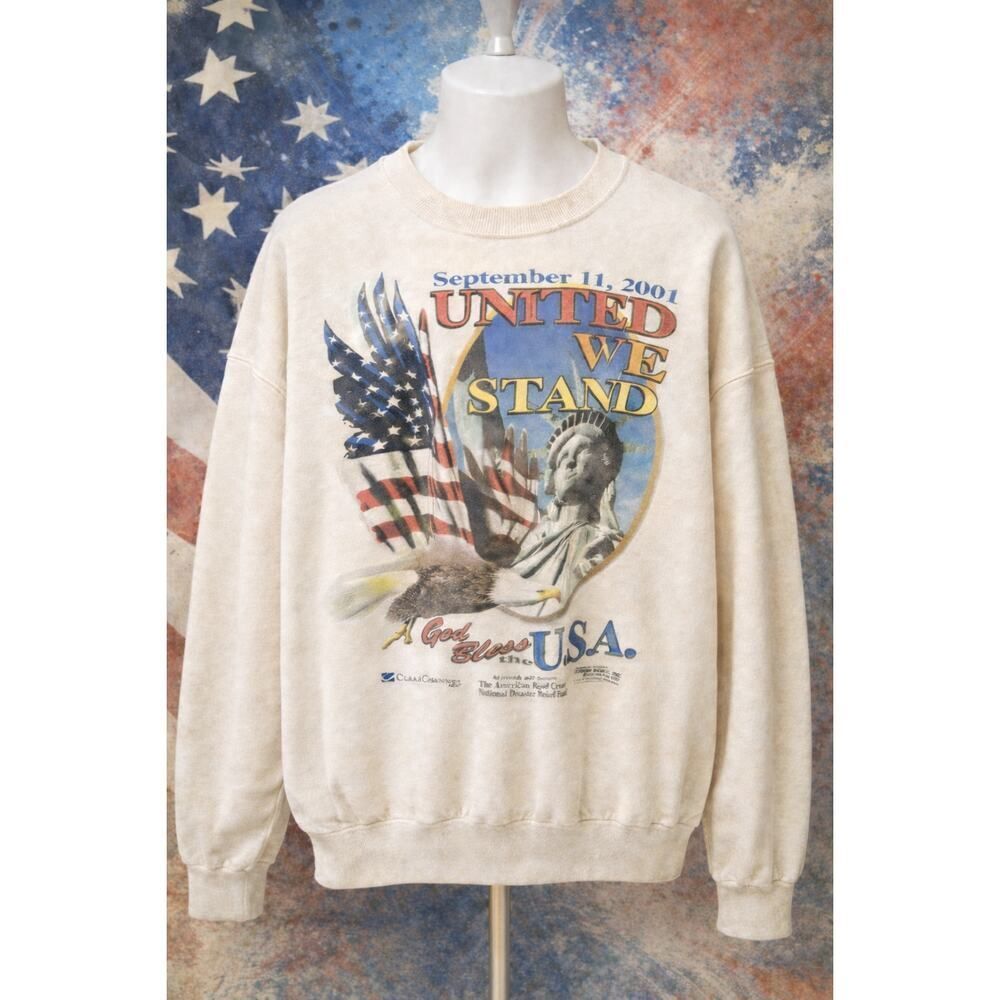VTG 2001 September 11 United We Stand Sweatshirts XL
